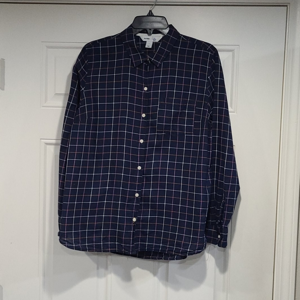 BLOUSE: Button Down Plaid Blouse Long Sleeved